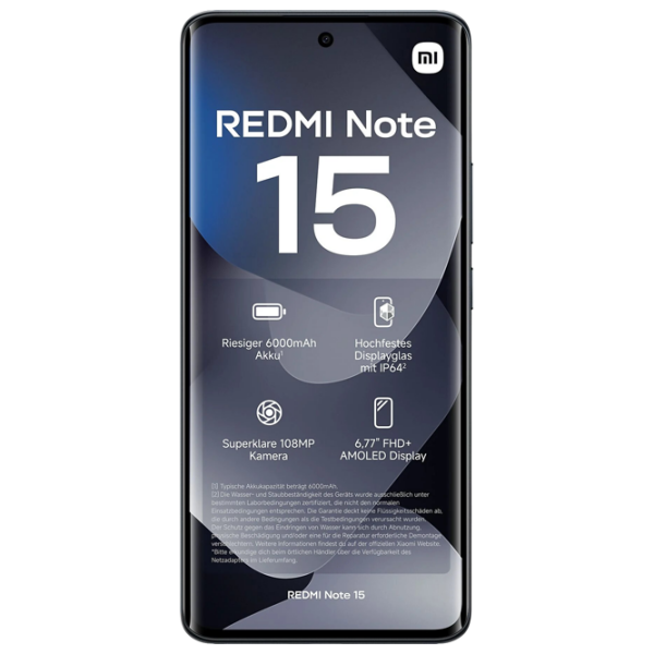 Xiaomi Redmi Note 15 4G 256 GB Black Midnight 6.77" | 108 MP | 8 GB | Dual SIM photo 2