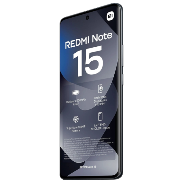 Xiaomi Redmi Note 15 4G 256 GB Black Midnight 6.77" | 108 MP | 8 GB | Dual SIM photo 3