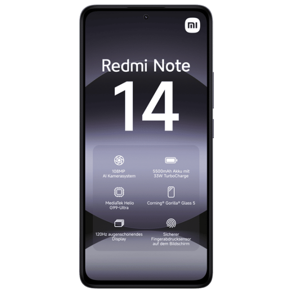 Xiaomi Redmi Note 14 4G 128 ГБ Черный Midnight 6.67" | 108 Мп | 6 ГБ | Dual SIM photo 2