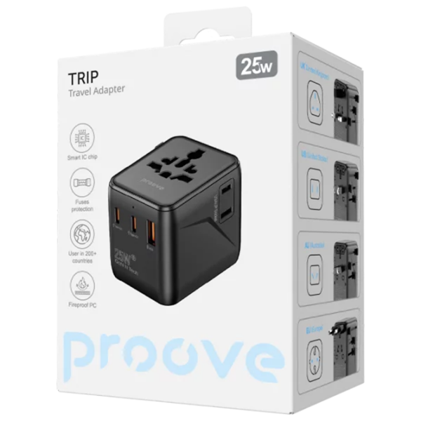 Încărcător de rețea Proove Trip (25 W) Black 3 A / Black photo 8