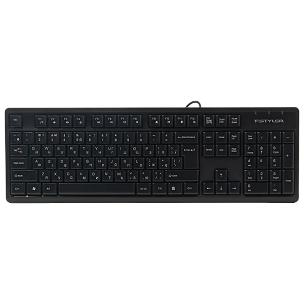 Клавиатура A4Tech FK12 Черный Для дома и офиса, Проводная photo 1