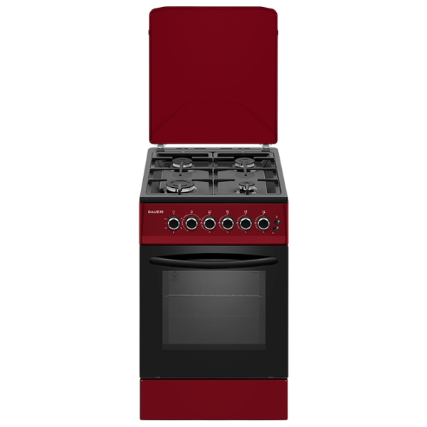 Плита Bauer TG 5640 BGBLICGT Красный Тип плиты: Газовая, 58 л, Тип духовки: Газовая photo 1