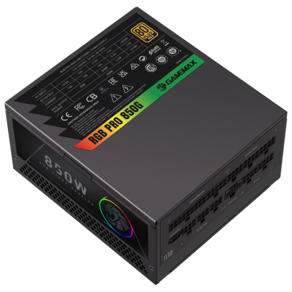 Блок питания Gamemax RGB PRO 850G 850 Вт Черный  photo 9