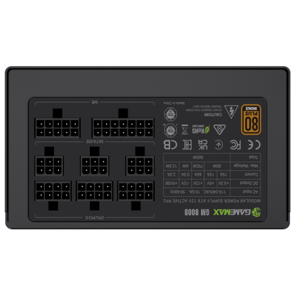 Блок питания Gamemax GM 800B 800 Вт Черный  photo 7