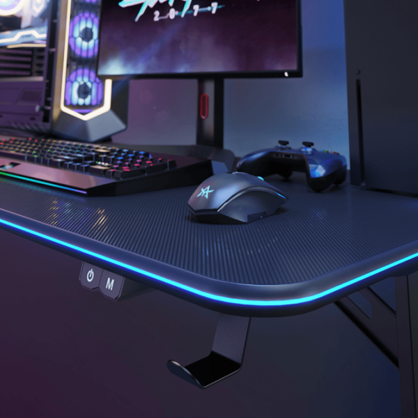 Masă gaming LUMI GMD08-2 Black  photo 2
