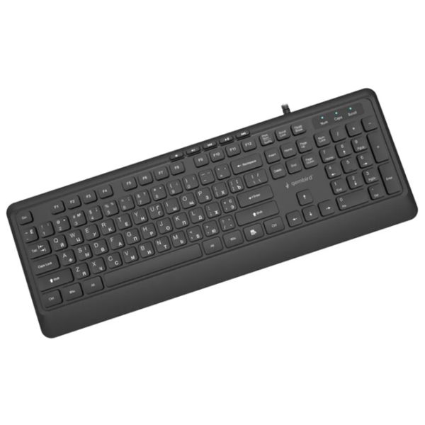 Tastatură Gembird KB-MCH-05-CYRL Black Home and Office, Cu fir photo 3