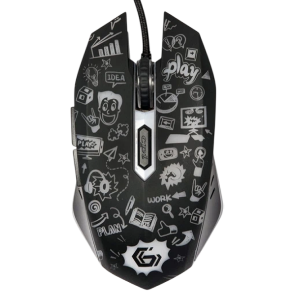 Мышь Gembird MUS-6B-GRAFIX-01 Черный Проводная / 3600 dpi photo 2