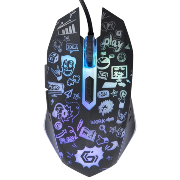 Мышь Gembird MUS-6B-GRAFIX-01 Черный Проводная / 3600 dpi photo 3