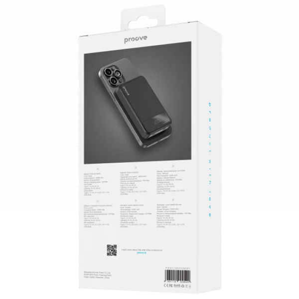 Power Bank 10000 mAh Proove Hoodman Magnetic (20 W) Black  photo 4