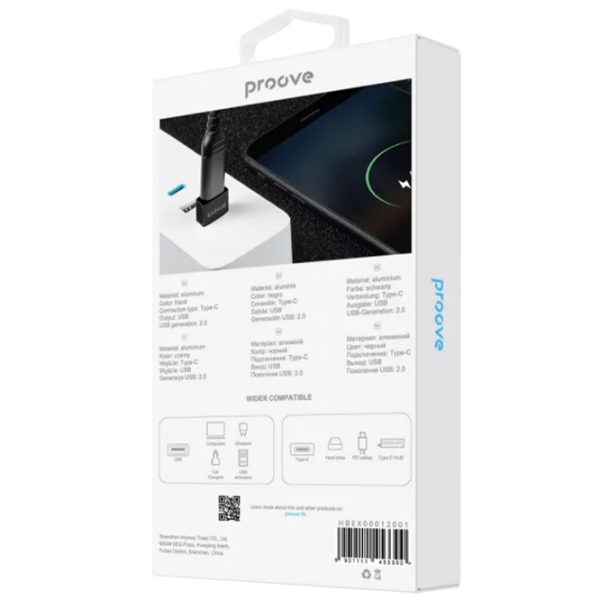 Adaptor Proove OTG Extension Black USB photo 6