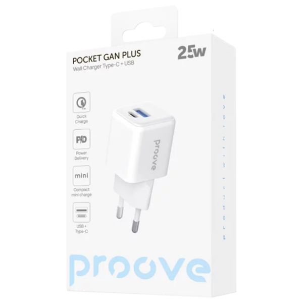 Încărcător de rețea Proove Pocket GaN Plus (25 W) White 3 A / White photo 5