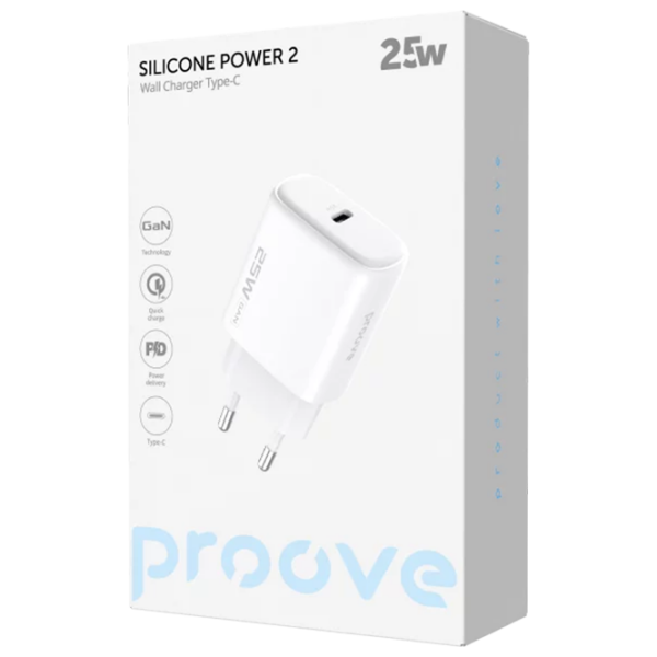 Сетевое зарядное устройство Proove Silicone Power 2 (25 Вт) Белый 3 A / Белый photo 2