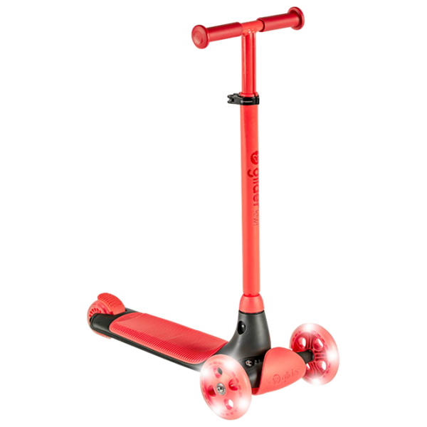 Детский трёхколёсный самокат Yvolution Glider Kiwi Красный YV-101258 3 года, 50 кг, Полиуретановые photo 1
