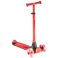 Детский трёхколёсный самокат Yvolution Glider Kiwi Красный YV-101258 3 года, 50 кг, Полиуретановые