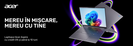 Acum ai credit 0% pentru laptopul preferat din linia Acer Aspire!