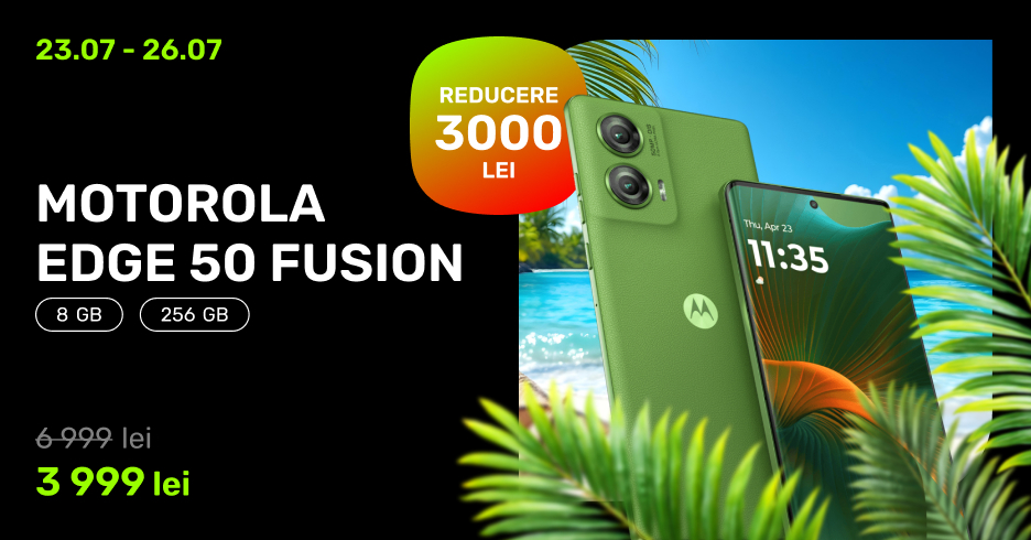 Motorola Edge 50 Fusion 256 GB Green Forrest reducere 3 000 lei