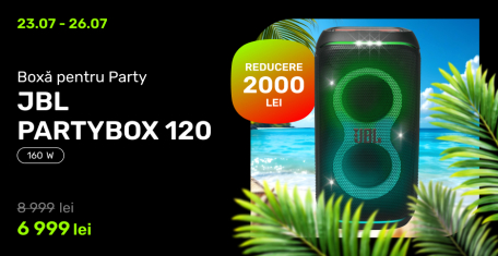 Boxă pentru Party JBL PartyBox 120 Black reducere 2 000 lei