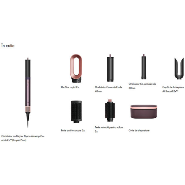 Uscător de păr Dyson HS09 Airwrap Co-anda Plum  photo 2