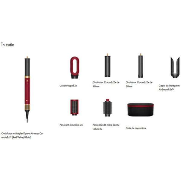 Uscător de păr Dyson HS09 Airwrap Co-anda Red  photo 2