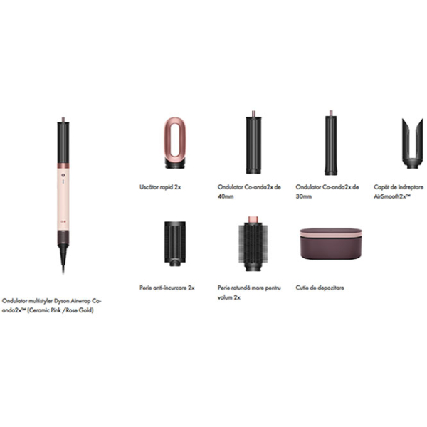 Uscător de păr Dyson HS09 Airwrap Co-anda Pink  photo 2