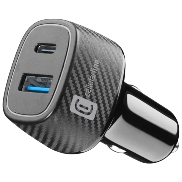 Încărcător auto Cellularline CBRUSB2PD48WK (30 W) Black  / Black photo 1