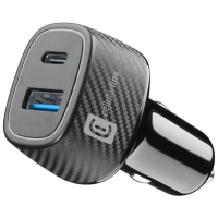 Încărcător auto Cellularline CBRUSB2PD48WK (30 W) Black  / Black