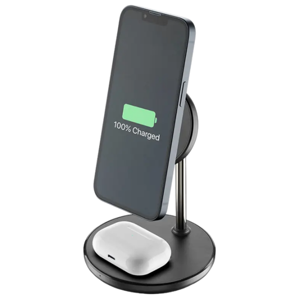 Încărcător wireless Cellularline MAGSF2IN1WIRK (7.5 W) Black 2 A / Black photo 1