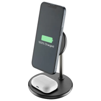 Încărcător wireless Cellularline MAGSF2IN1WIRK (7.5 W) Black 2 A / Black