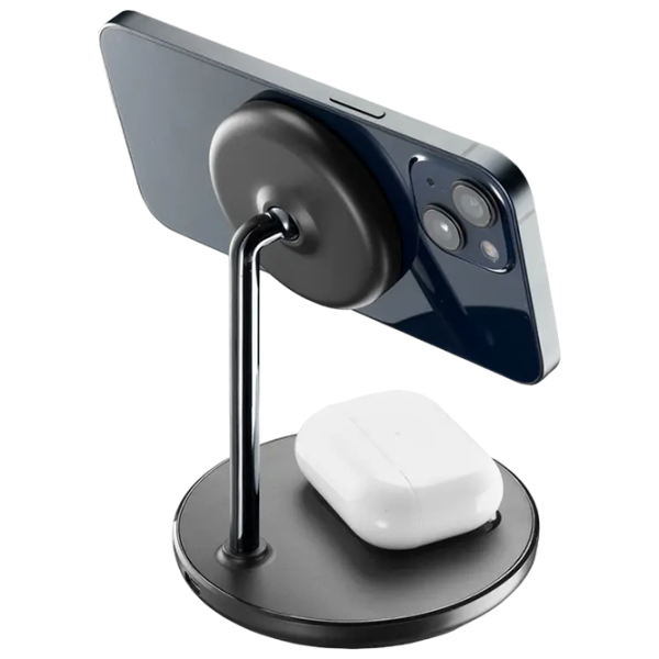 Încărcător wireless Cellularline MAGSF2IN1WIRK (7.5 W) Black 2 A / Black photo 2