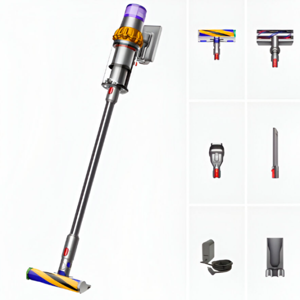 Aspirator vertical Dyson V15 Detect Absolute Nickel 610 W | Uscată | Container | 0.76 l photo 3