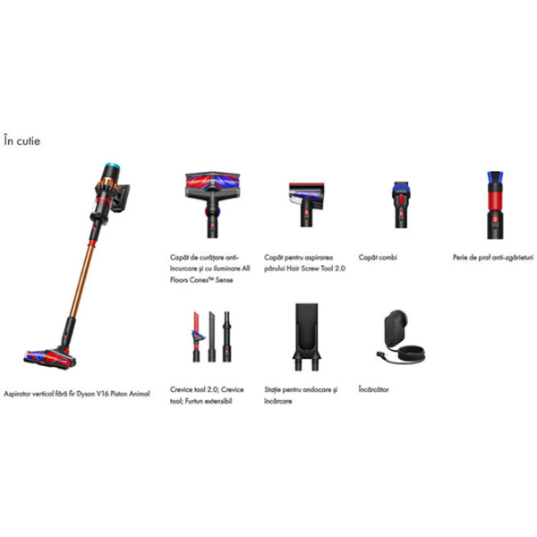 Вертикальный пылесос Dyson V16 Piston Animal Черный 900 Вт | Сухая | Контейнер | 1.3 л photo 2