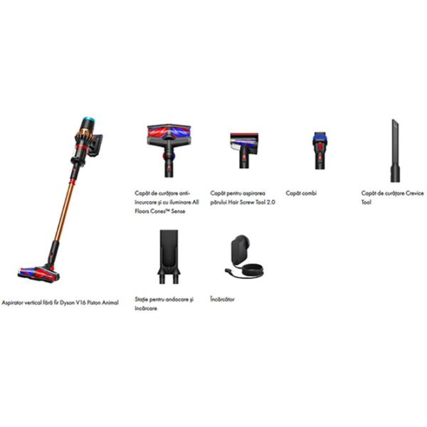 Вертикальный пылесос Dyson V16 Piston Animal Черный 900 Вт | Сухая | Контейнер | 1.3 л photo 2
