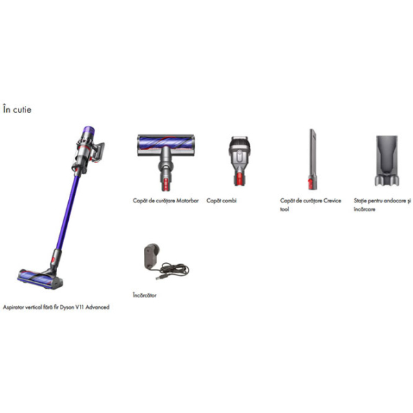 Aspirator vertical Dyson V11 Advanced Blue 545 W | Uscată | Container | 0.76 l photo 2