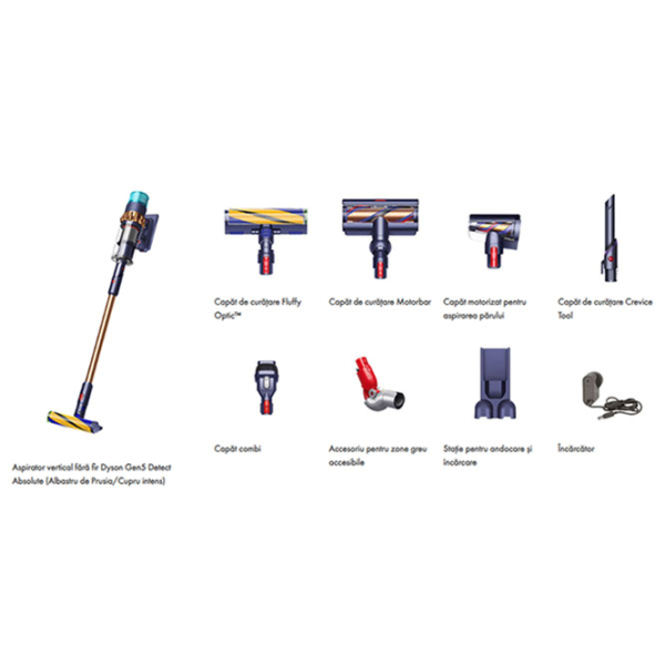 Вертикальный пылесос Dyson Gen5 Absolute Midnight Blue 280 Вт | Сухая | Контейнер | 0.77 л photo 2