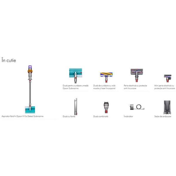 Aspirator vertical Dyson Gen5 Absolute Cordles SV23 Blue  | Uscată | Container | 0.77 l photo 9