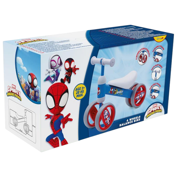 Bicicletă fără pedale Seven Spidey 12" Blue Red Plastic / Pentru copii photo 3