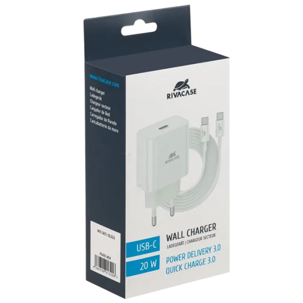 Încărcător de rețea RivaCase PS4101 WD4 (20 W) White 3 A / White photo 3