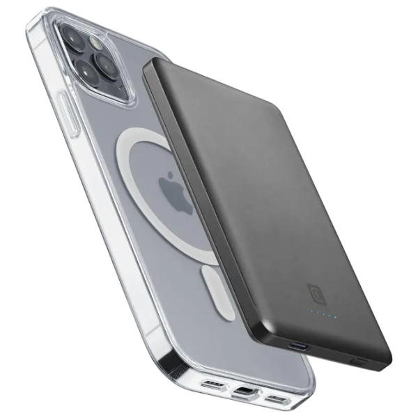 Power Bank 5000 mAh Cellularline Mag Lite 5000 (7.5 W) Gray  photo 4