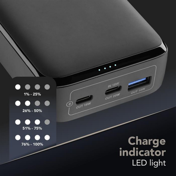 Power Bank 10000 mAh Cellularline Essence Promo (20 W) Black  photo 4