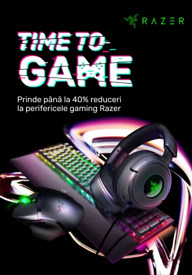 Prinde până la 40% reduceri la periferice gaming Razer
