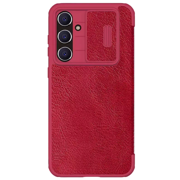 Husă pentru smartphone Samsung Galaxy S23 FE (QIN Pro) Red Nillkin, Piele, Flip Cover