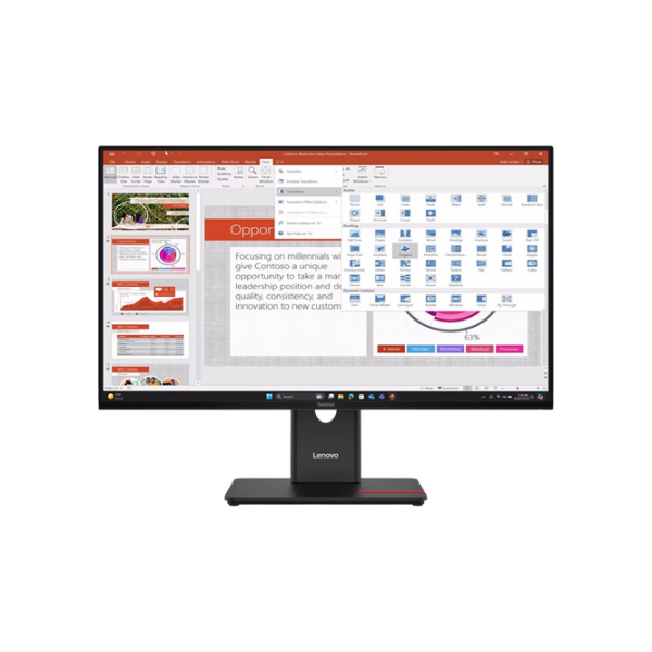 Monitor Lenovo ThinkVision T27-40 Black 27" Full HD IPS WLED photo 1