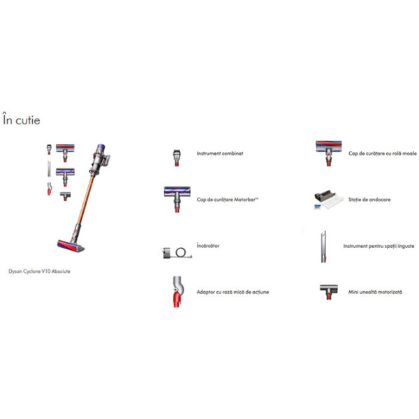 Aspirator vertical Dyson V10 Absolute Plus Violet 525 W | Uscată | Container | 0.76 l photo 2