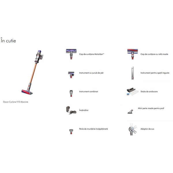 Вертикальный пылесос Dyson V10 Absolute Фиолетовый  | Сухая | Контейнер | 0.76 л photo 2