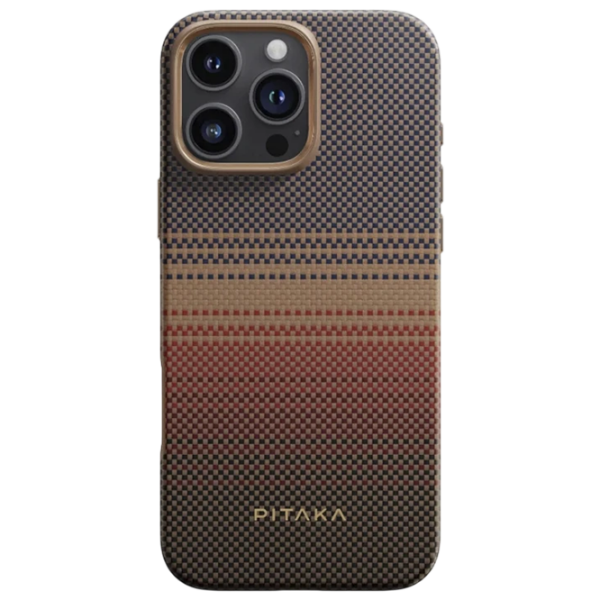 Husă pentru smartphone Apple iPhone 16 Pro (Military Grade) Light Brown Pitaka, PC, MagSafe Back