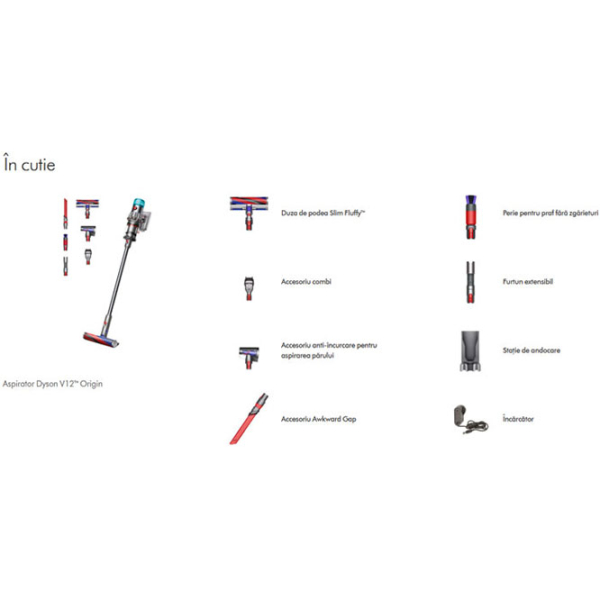 Aspirator vertical Dyson V12 Slim Origin Turquoise 610 W | Uscată | Container | 0.35 l photo 2