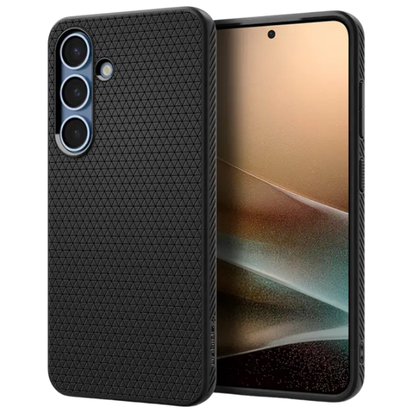 Чехол для смартфона Samsung Galaxy S25 Plus 5G (Liquid Air) Ornament Чёрный матовый Spigen, ТПУ,