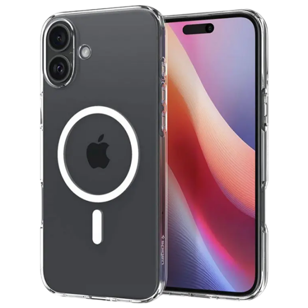 Чехол для смартфона Apple iPhone 16 (Liquid Crystal) White Прозрачный Spigen, ТПУ, MagSafe Back