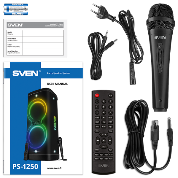 Boxă pentru Party Sven PS-1250 Black 300 W photo 9