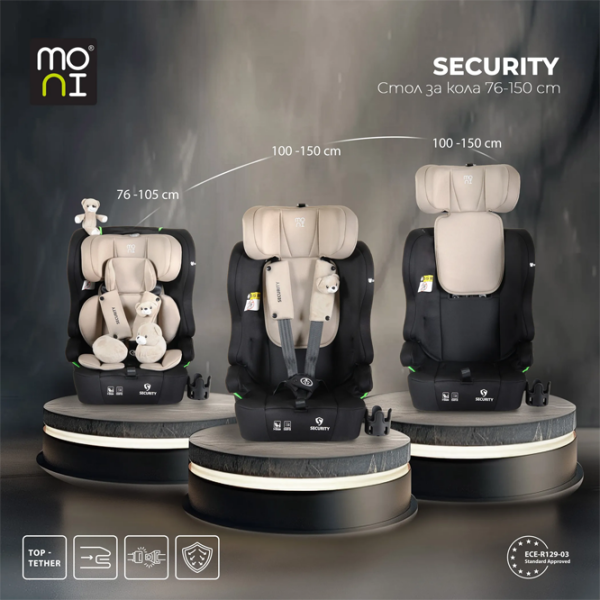 Scaun auto Moni Security MT.234379 Beige 1 an - 12 ani, 36 kg photo 9
